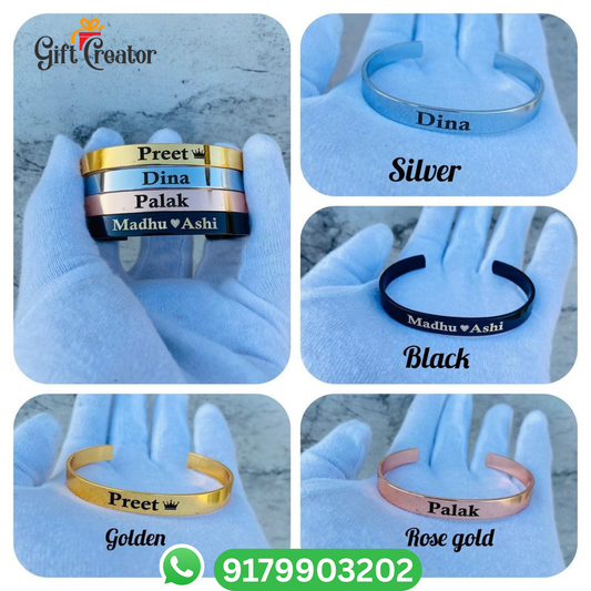 Personalised Kada Your Name Classic Name Bracelet