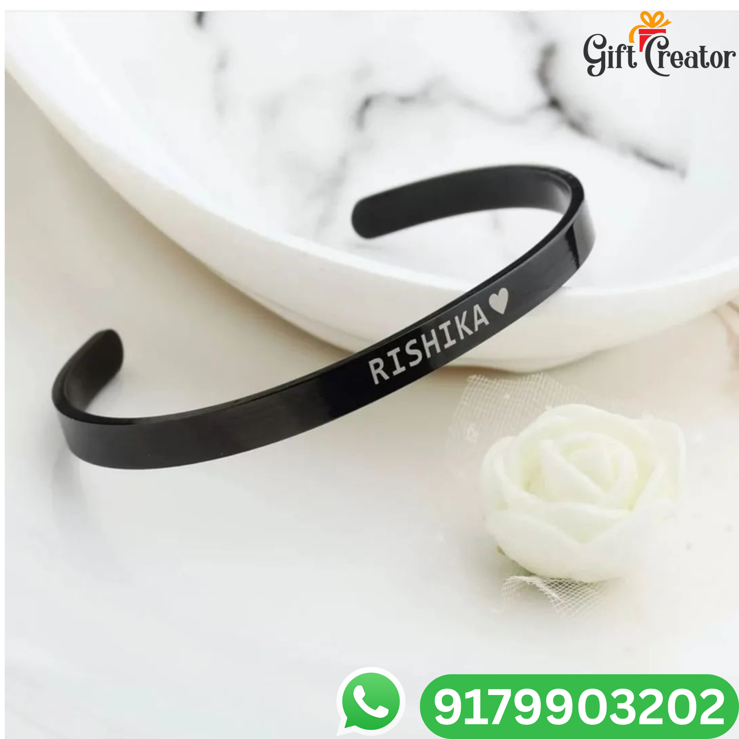Personalised Kada Your Name Classic Name Bracelet