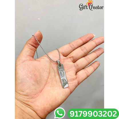 Personalised Eye Necklace Your Photo -  Engraved Eye Locket Photo and Text