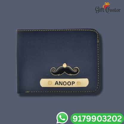 Personalized Name Wallet and Keychain with Your Name and Charm