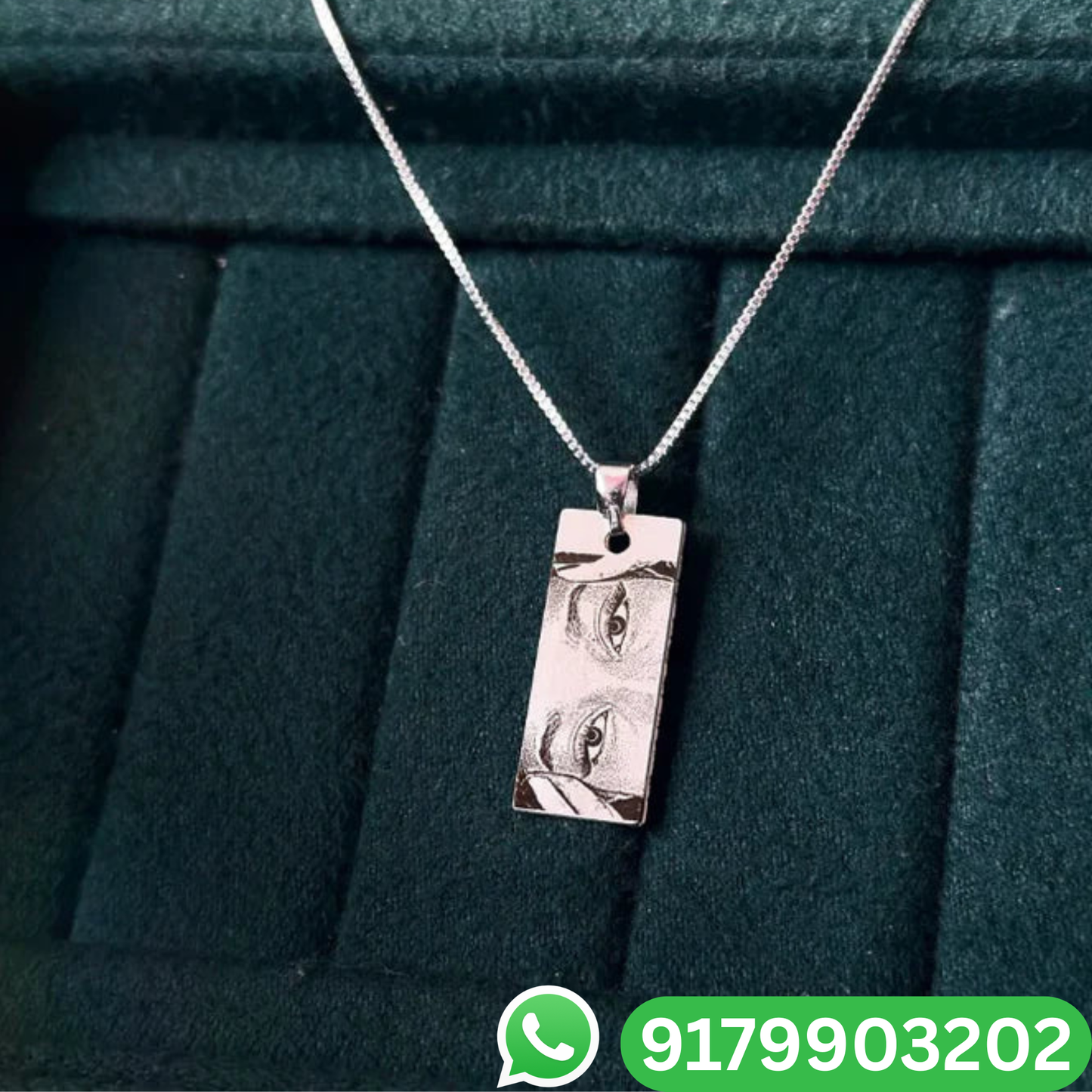 Personalised Eye Necklace Your Photo -  Engraved Eye Locket Photo and Text