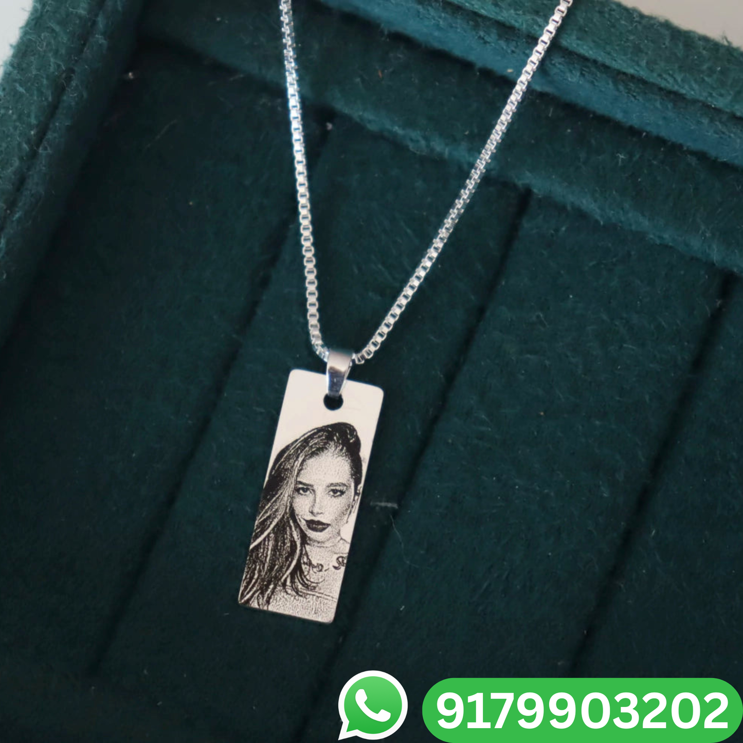 Personalised Eye Necklace Your Photo -  Engraved Eye Locket Photo and Text