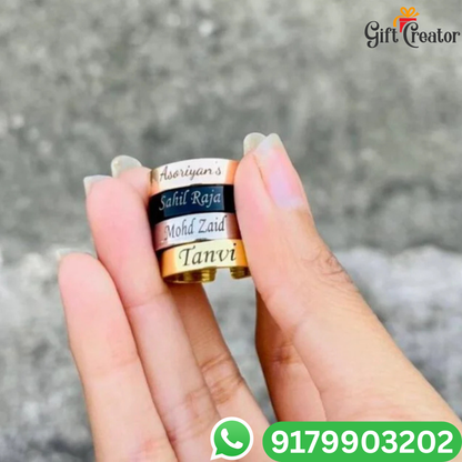 Personalized Name Ring with Custom Engraving Adjustable Size