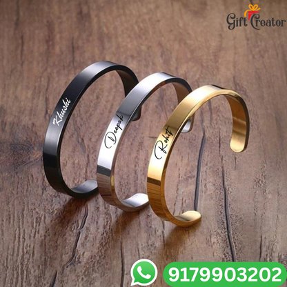 Personalised Kada Your Name Classic Name Bracelet