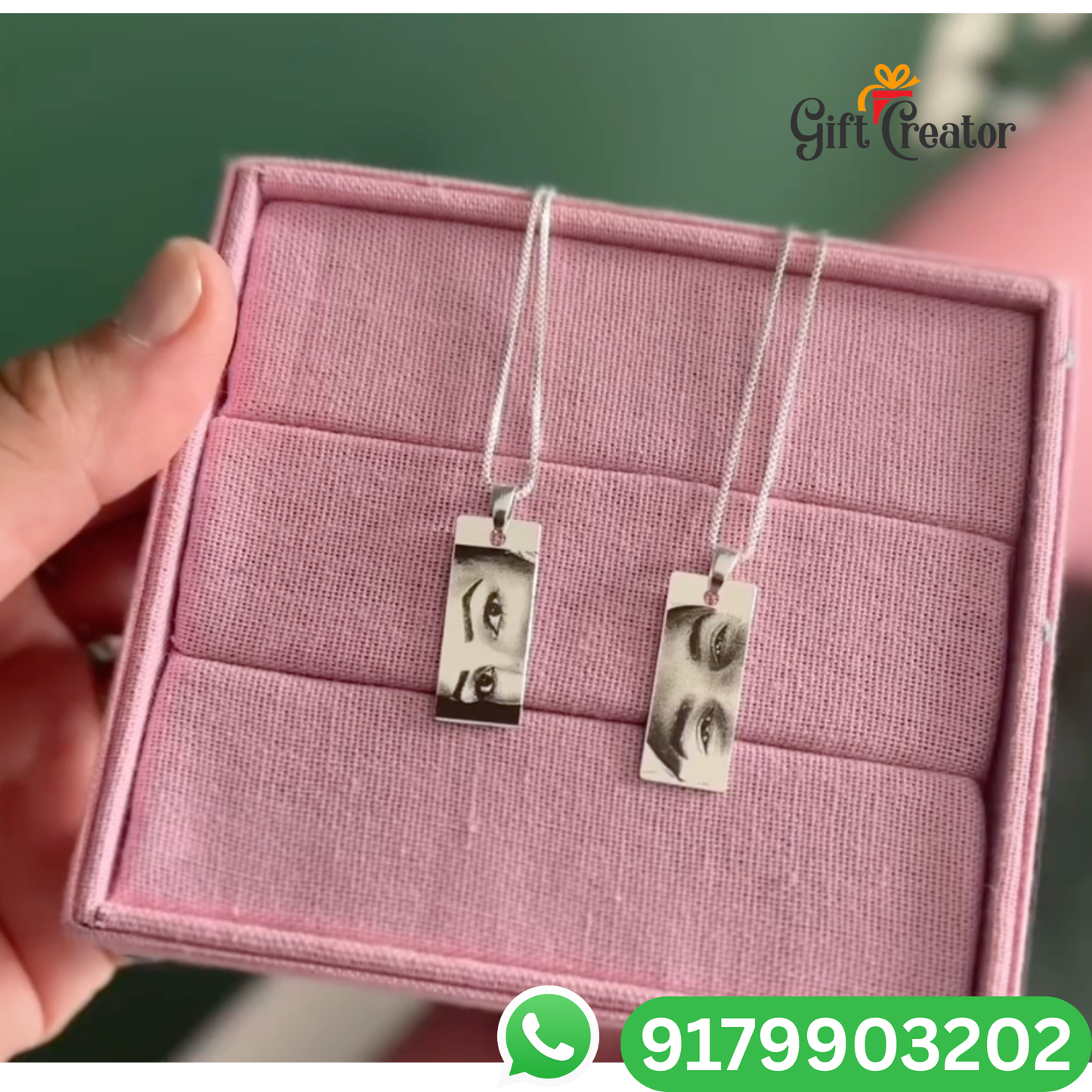 Personalised Eye Necklace Your Photo -  Engraved Eye Locket Photo and Text