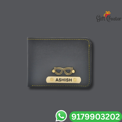 Personalized Name Wallet and Keychain with Your Name and Charm