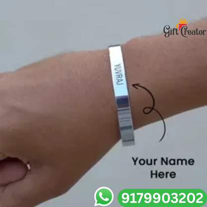 Personalised Kada Your Name Classic Name Bracelet