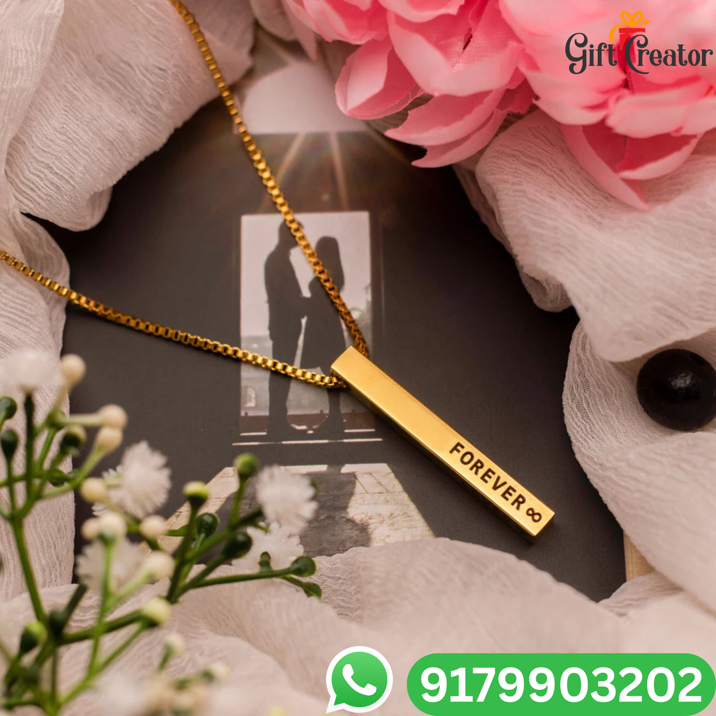 Bar Name Necklace - Your Name Custom Personalized Pendant