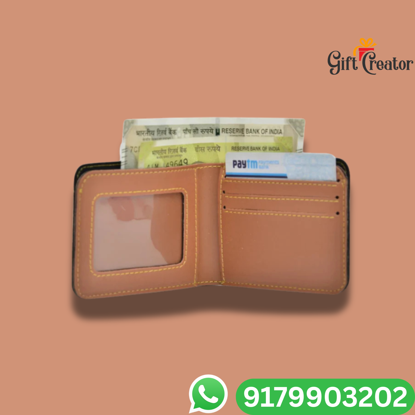 Personalized Name Wallet and Keychain with Your Name and Charm