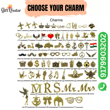 Personalized Name Wallet and Keychain with Your Name and Charm