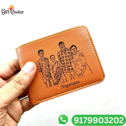 Personalized Sketch/Photo Wallet with Your Photo and Text
