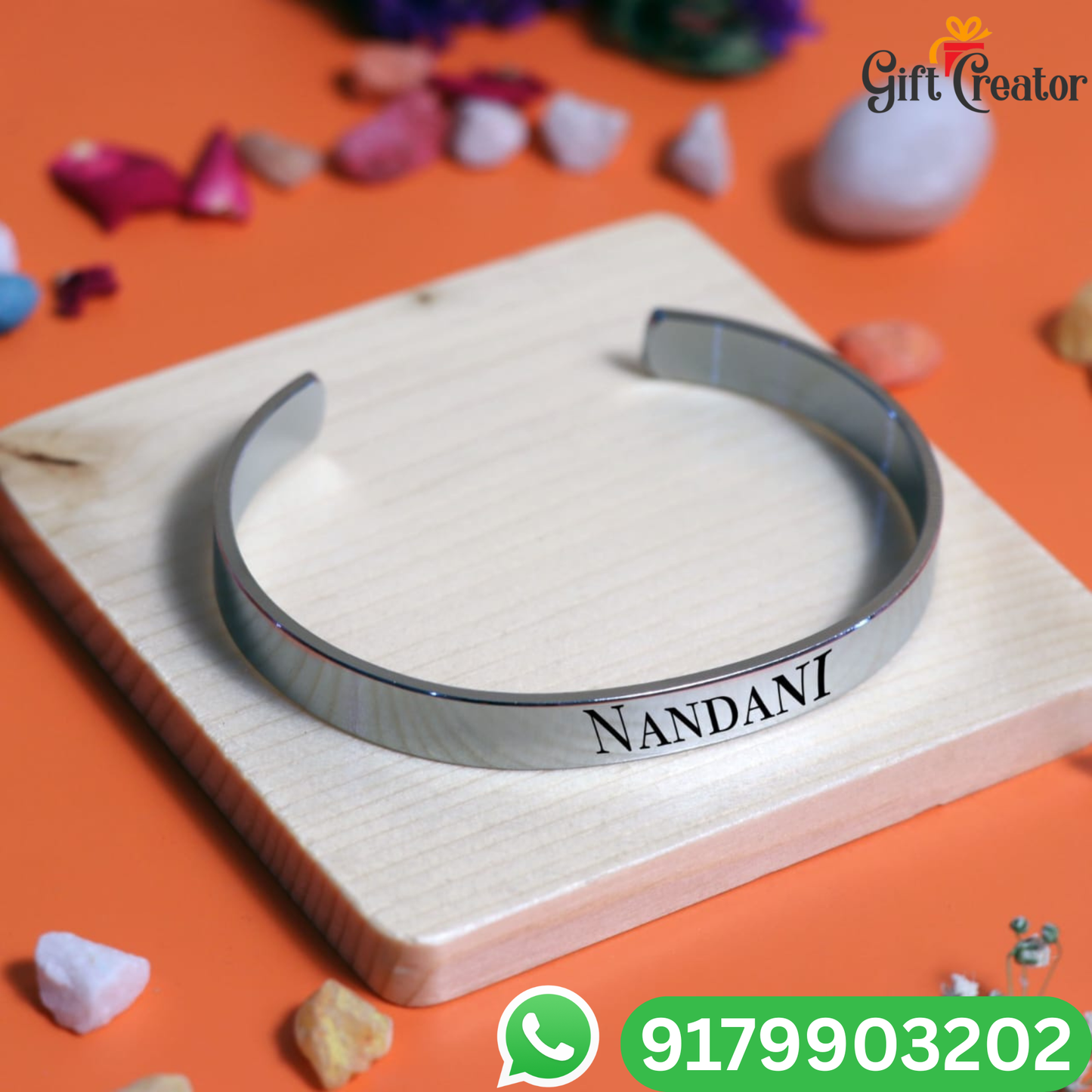 Personalised Kada Your Name Classic Name Bracelet