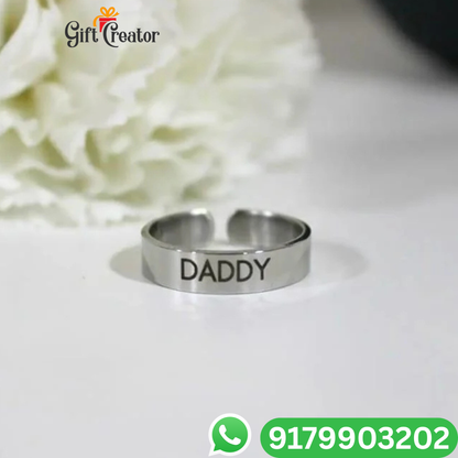 Personalized Name Ring with Custom Engraving Adjustable Size