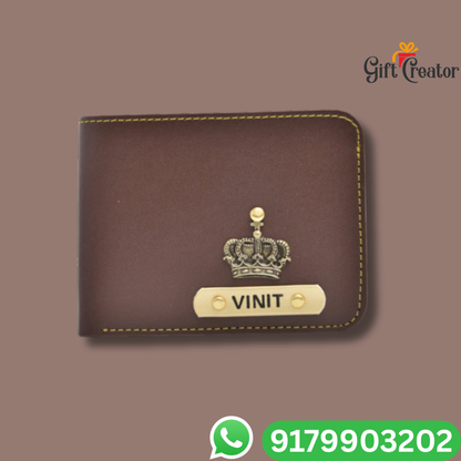 Personalized Name Wallet and Keychain with Your Name and Charm